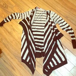 Asymmetrical Striped Cardigan